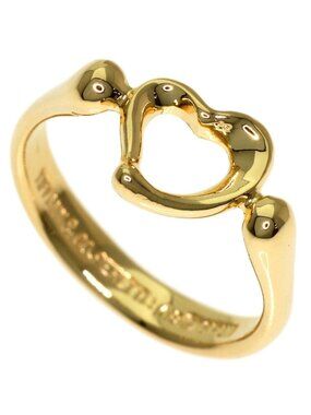 Tiffany & Co Open Heart Ring 18K Yellow Gold
